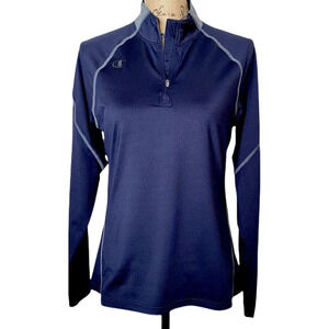 CHAMPION Women's Regular Double Dry Athletic Quarter Zip Pullover Size Medium